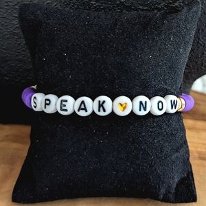 Taylor Swift Friendship Bracelet Speak Now Vinyl Stretchable Stackable Swiftie